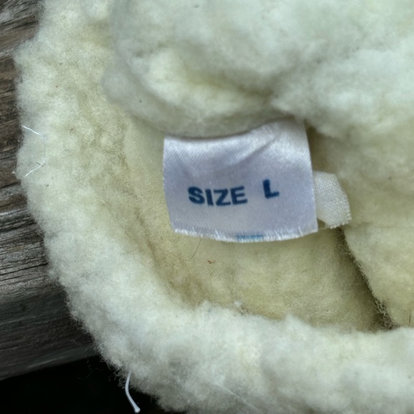 Vintage Leather Cowhide Sherpa Mittens - Picture 2 of 4